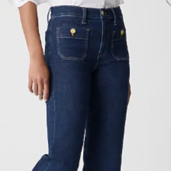 J Crew Slim wide-leg sailor jean in all-day stretch, size 25 - Picture 3 of 13